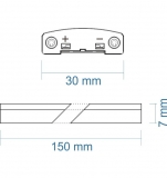 LED Unterbauleuchte 2,5W 24V 150lm 100 wei