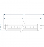 LED Alu-Schiene 25cm 2W 150lm 120 wei