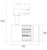 3-Phasen Strahler 8W 464lm 38 warmwei dimmbar